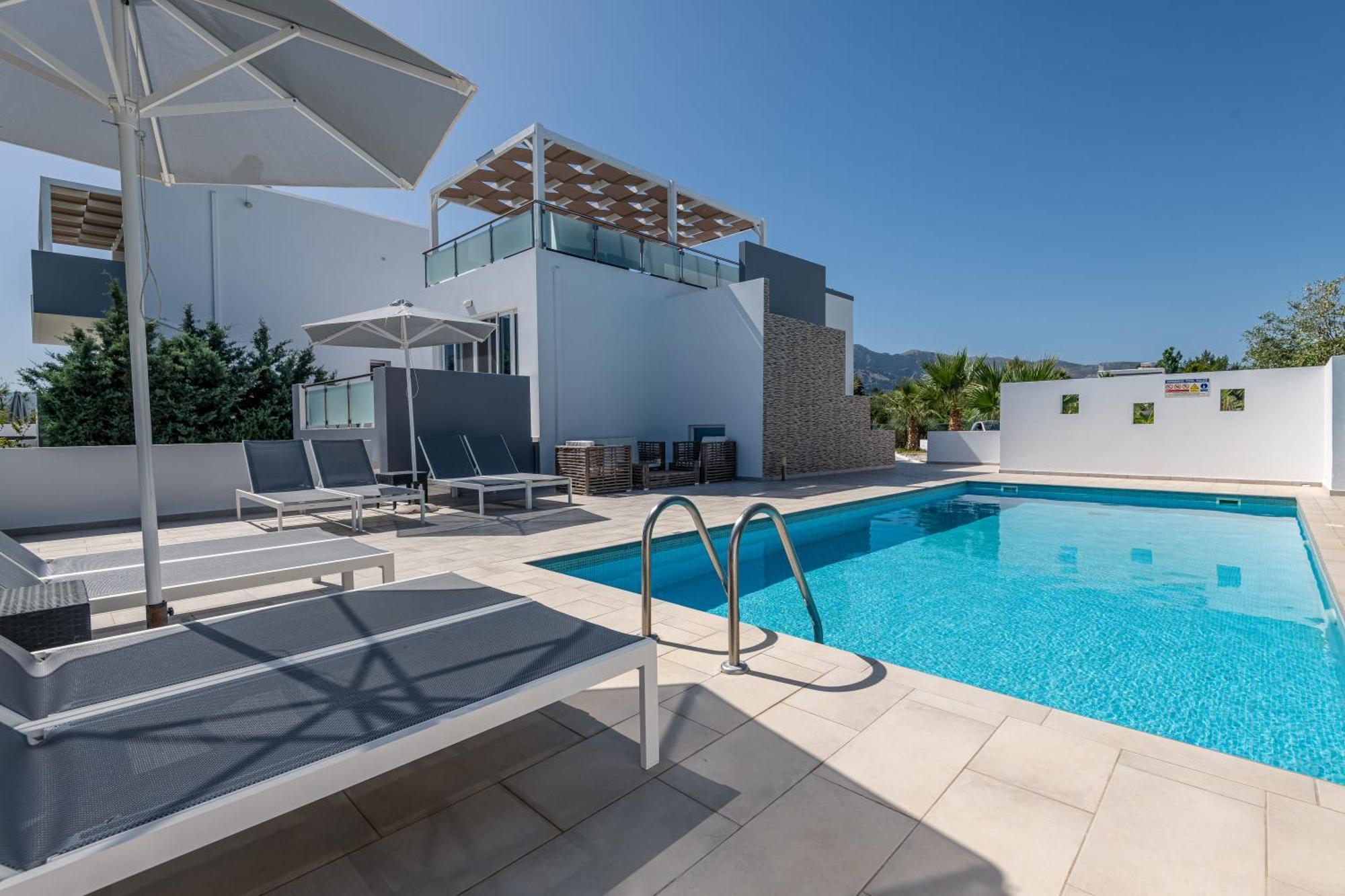 Asteria Pearl Villa 2 With Rooftop Jacuzzi Tigaki Dış mekan fotoğraf