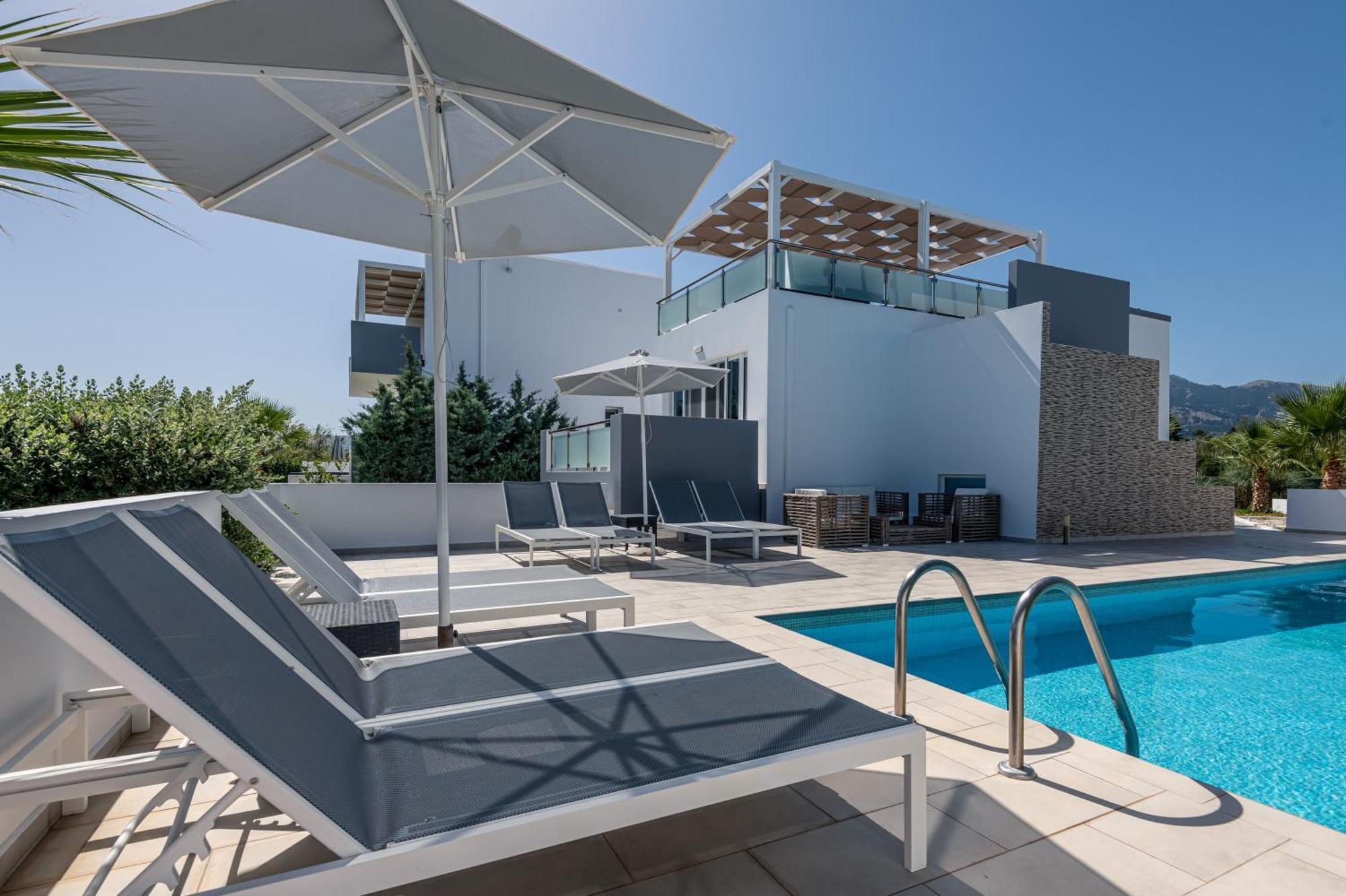 Asteria Pearl Villa 2 With Rooftop Jacuzzi Tigaki Dış mekan fotoğraf
