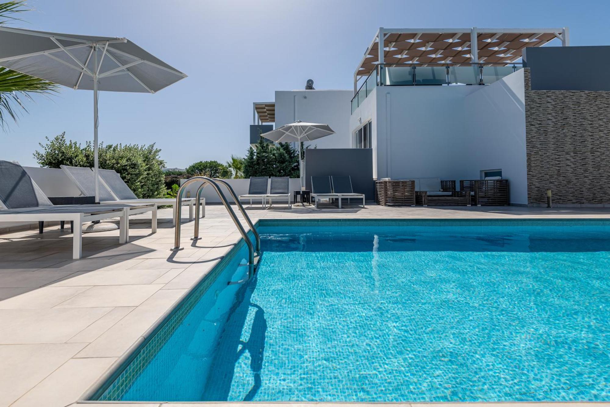 Asteria Pearl Villa 2 With Rooftop Jacuzzi Tigaki Dış mekan fotoğraf
