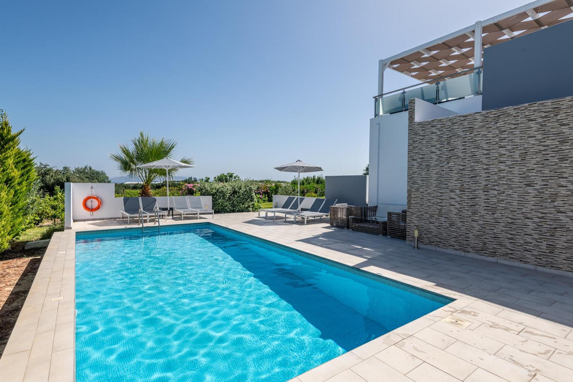 Asteria Pearl Villa 2 With Rooftop Jacuzzi Tigaki Dış mekan fotoğraf